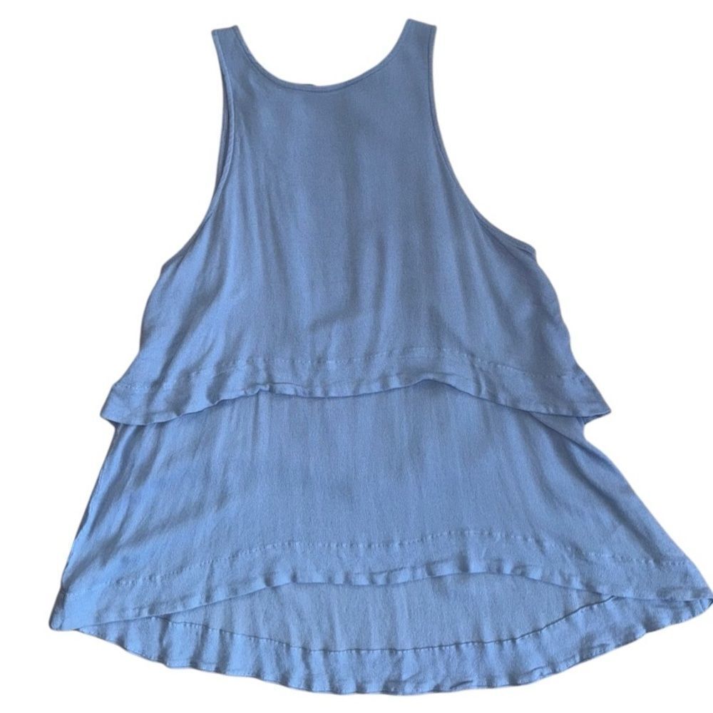 ❤️‍🔥PPLA Clothing Blue Sleeveless Tiered Blouse - Size Small